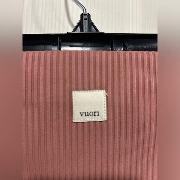 Vuori Women's Small Rib Studio Legging Dark Pink NWT 7/8 Length High Rise - Picture 9 of 9